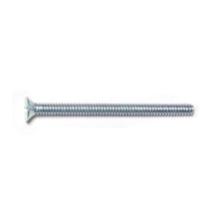 Midwest Fastener #4-40 x 1-1/2 in Slotted Flat Machine Screw, Zinc Plated Steel, 48 PK 62147